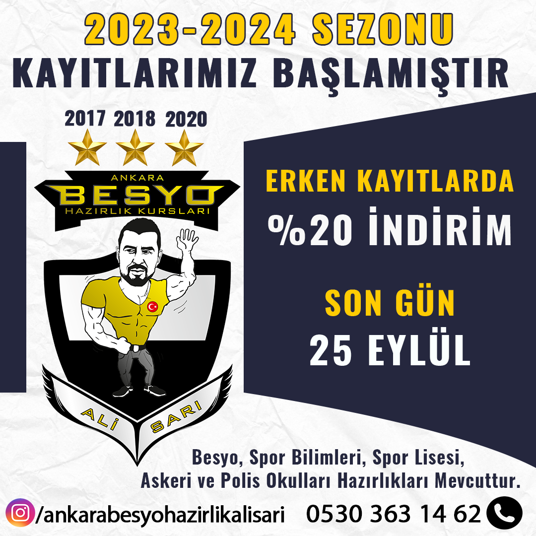 2023-2024 Sezonu 25 Eylül'e kadar Erken Kayıtta %20 İNDİRİM